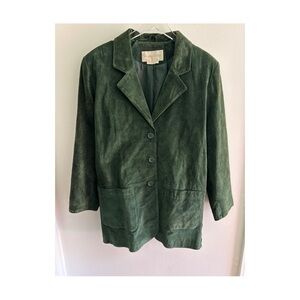 Vintage Green Suede Blazer